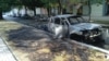 Mașina comandantului militar numit de Rusia la Berdiansk după explozie