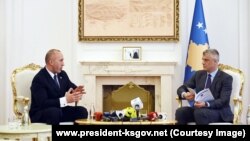 Kryeministri Ramush Haradinaj dhe presidenti Hashim Thaçi.