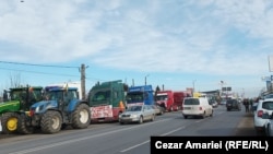 Reprezentanți ai fermierilor care protestează la marginea Capitalei