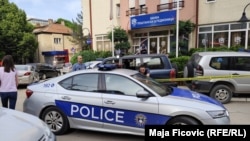 Policia e Kosovës gjatë aksionit në Mitrovicë të Veriut më 20 maj 2024. 
