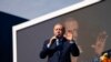 Presidenti i Turqisë, Recep Tayyip Erdogan, gjatë një tubimi zgjedhor në Stamboll më 24 mars 2024.