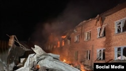 Наслідки ракетного удару по селищу Великий Бурлук, Харківська область, 14 лютого 2024 року