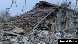Наслідки ракетного удару по селищу Великий Бурлук, Харківська область, 14 лютого 2024 року