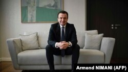 Kryeministri i Kosovës, Albin Kurti, gjatë një interviste dhënë për agjencinë AFP më 7 shkurt 2024. 