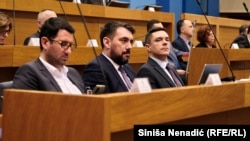 Босна и Херцеговина -Милош Букејловиќ, министер за правда на РС, за време на седницата на Народното собрание на Република Српска, Бања Лука, 21 март 2023 година