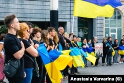 Вшанування пам’яті жертв «азовців» в Оленівці в Брюсселі