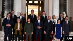 La reuniunea liderilor din Balcani, Ucraina și R. Moldova au participat și președinta Comisiei Europene, Ursula von der Leyen și președintele Consiliului European, Charles Michel, Atena, Grecia, 21 august 2023. 