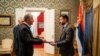 Predsjednik Crne Gore Jakov Milatović tokom ceremonije primopredaje akreditivnih pisama novoimenovanog ambasadora Srbije Nebojše Rodića. Cetinje, 1. februar 2024. 