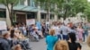 Protest Sindikata Instituta "Simo Milošević" ispred Vlade Crne Gore u Podgorici. 7. septembar 2023. 