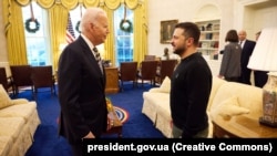 Президент України Володимир Зеленський і президент США Джо Байден. Вашингтон, 12 грудня 2023 року 