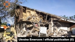 Urmările presupusului atac rus asupra localității Bilen'ke, regiunea Herson din Ucraina.