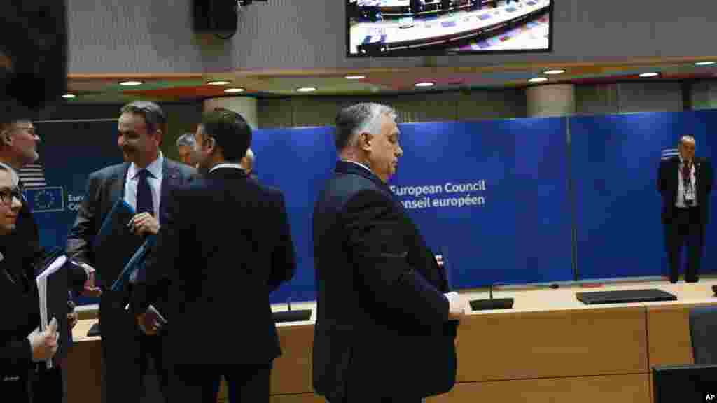 Orbán Viktor miniszterelnök érkezik a brüsszeli EU-csúcsra 2023. december 14-én. A kétnapos csúcstalálkozó legfontosabb témája az Ukrajna számára nyújtott további uniós támogatás valamint uniós csatlakozási tárgyalások megkezdésének sorsa volt