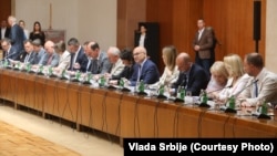 Kryeministri i Serbisë, Millosh Vuçeviq, mori pjesë në nënshkrimin e memorandumit në fushën e aplikimit të energjisë bërthamore. Beograd, 10 korrik 2024.