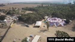 Locul de desfășurare a Festivalului de muzică SUPERNOVA Sukkot Gathering, 8 octombrie 2023.