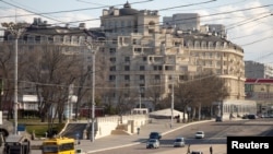 Поглед на главниот град Тираспол, проруски сепаратистички регион во Молдавија, 23 февруари 2023