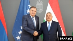 Milorad Dodik és Orbán Viktor Budapesten 2023. október 2-án