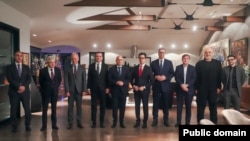 Liderë të Ballkanit Perëndimor dhe zyrtarë tjerë të lartë bashkë me Ndihmëssekretarin amerikan të Shtetit për Evropën dhe Euroazinë, James O'Brien. 21 janar 2024.