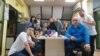 Екипът на "Спортното шоу Гонг" по Дарик радио