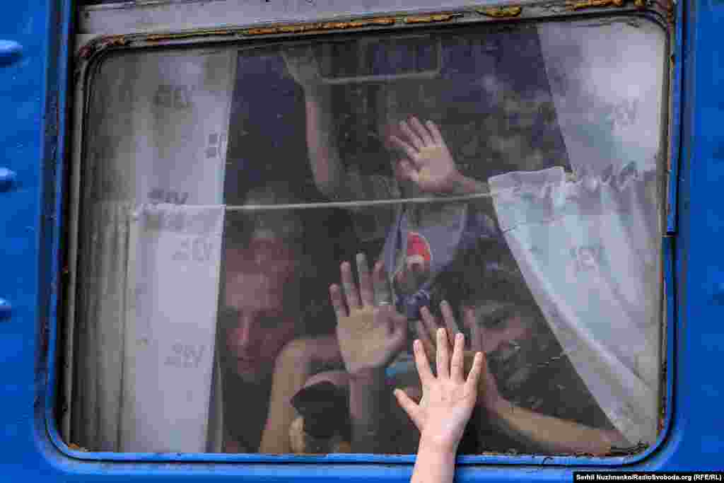 Ukrainians bid their loved ones farewell at the Pokrovsk train station on August 30, where the war's front lines are now fewer than 10 kilometers away. Zelenskiy, in his evening address on August 30, named Pokrovsk as one of the most challenging areas at this moment in the war. 
