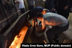 Spaljivanje zaplijenjene droge u nikšićkoj fabrici Javorak. Nikšić, 15.jul 2020.