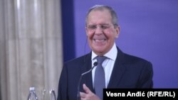 Министр иностранных дел России Сергей Лавров в Сербии, 10 октября 2021 г.