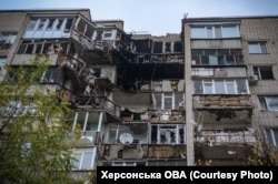 Наслідки обстрілу Херсону