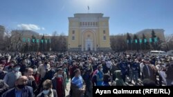 "Қытай экспансиясына" қарсы наразылық. Алматы, 27 наурыз 2021 жыл.