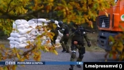 Вучэньні спэцпадразьдзяленьняў унутраных войскаў Беларусі ў кастрычніку 2022 году. Ілюстрацыйнае фота