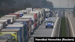 Ілюстрацыйнае фота. Затор на нямецка-польскай мяжы, 19 сакавіка 2020 году