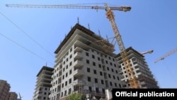 Armenia - A construction site in Yerevan, July 2, 2021.