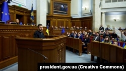 Ուկրաինայի նախագահ Վլադիմիր Զելենսկու ամենամյա ուղերձը խորհրդարանին, Կիև, 28 դեկտեմբերի, 2022թ.