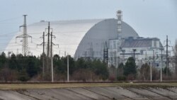 Саркофаг белән капланган Чернобыль атом электр станциясе