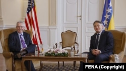 Majkl Marfi (L), novi ambasador SAD u BiH, i Željko Komšić, predsjedavajući Predsjedništva BiH, Sarajevo, 23. februar