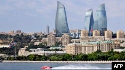 Азербайджан -- Вид на Баку