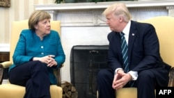 Ангела Меркель и Дональд Трамп 