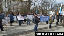 Protestul feroviarilor, Chișinău, joi 4 martie 2021.