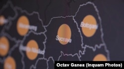 Romania, Suceava on the Romanian map