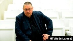 Vidnyánszky Attila Kossuth- és Jászai Mari díjas-díjas rendező, a Nemzeti Színház főigazgatója a Szabadtéri Színházak Szövetsége nyári színházi évadának megnyitóján és programismertető sajtótájékoztatóján a Margitszigeti Szabadtéri Színpadon 2019. május 27-én.