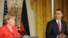 Канцлер Німеччини Ангела Меркель та президент США Барак Обама під час спільної прес-конференцї у Білому Домі, 26 червня 2009 р.