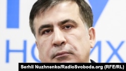 Прес-конференція екс-президента Грузії Міхеїла Саакашвілі в офісі партії «Рух нових сил». Київ, 5 січня 2018 року