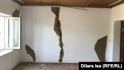 Арыстағы жарылыс кезінде зақымданған үй. Түркістан облысы, 1 тамыз 2019 жыл.