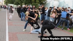 Rețineri în timpul protestelor de la Minsk, 14 iulie 2020