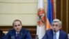 Armenia - President Serzh Sarkisian announces his decision to appoint Hovik Abraamian as Armenia's new prime minister, Yerevan, 13Apr2014.