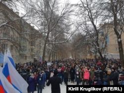 Pamje nga protestat në Vologda.