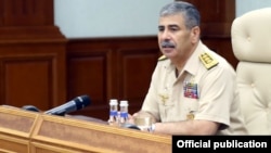Ադրբեջանի պաշտպանության նախարար Զաքիր Հասանովը, արխիվ, Բաքու:
