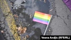 Detalj sa Parade ponosa u Beogradu, 2017. godine