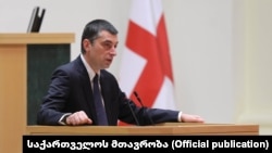 Վրաստանի այժմ նախկին վարչապետ Գիորգի Գախարիան խորհրդարանում, դեկտեմբեր, 2020թ․