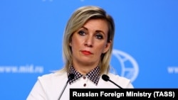 Maria Zaharova, purtătoare de cuvânt a Ministerului de Externe din Rusia, februarie 2021.