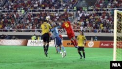 Фудбалскиот натпревар меѓу Македонија и Шпанија 