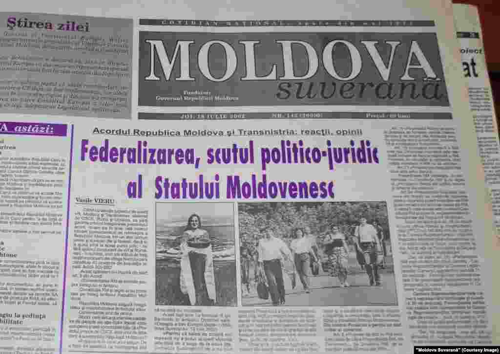 "Moldova Suverană", 18 iulie 2002